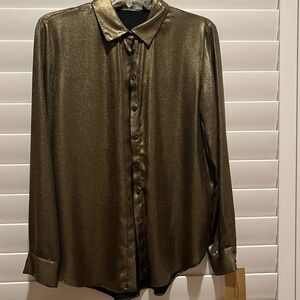 Zara metallic blouse BNWT